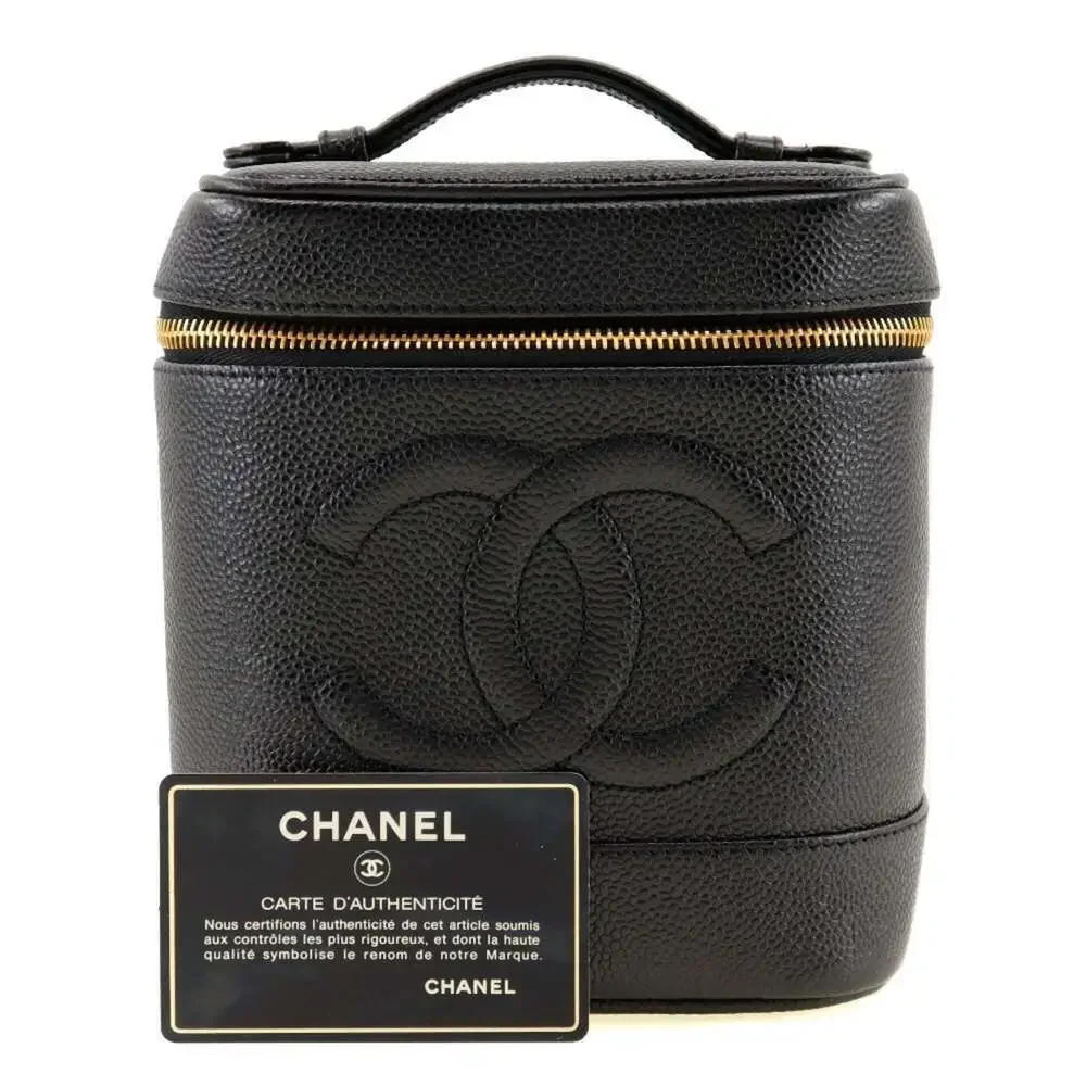 CHANEL Black Caviar Leather Bag